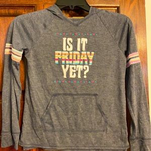Girls Mudd “Is It Friday Yet” hoodie t-shirt